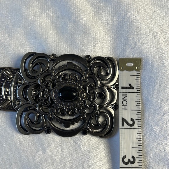 Vintage Women’s Silver Metal Disc Stretch Belt - Picture 7 of 7